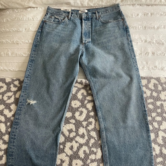 NWT Agolde 90’s Pinch Waist High Rise Jean in Abstract - 31 - Picture 5 of 12